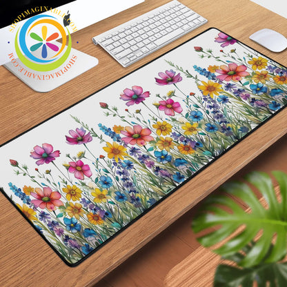 Garden Floral Large Gaming Mouse Pad