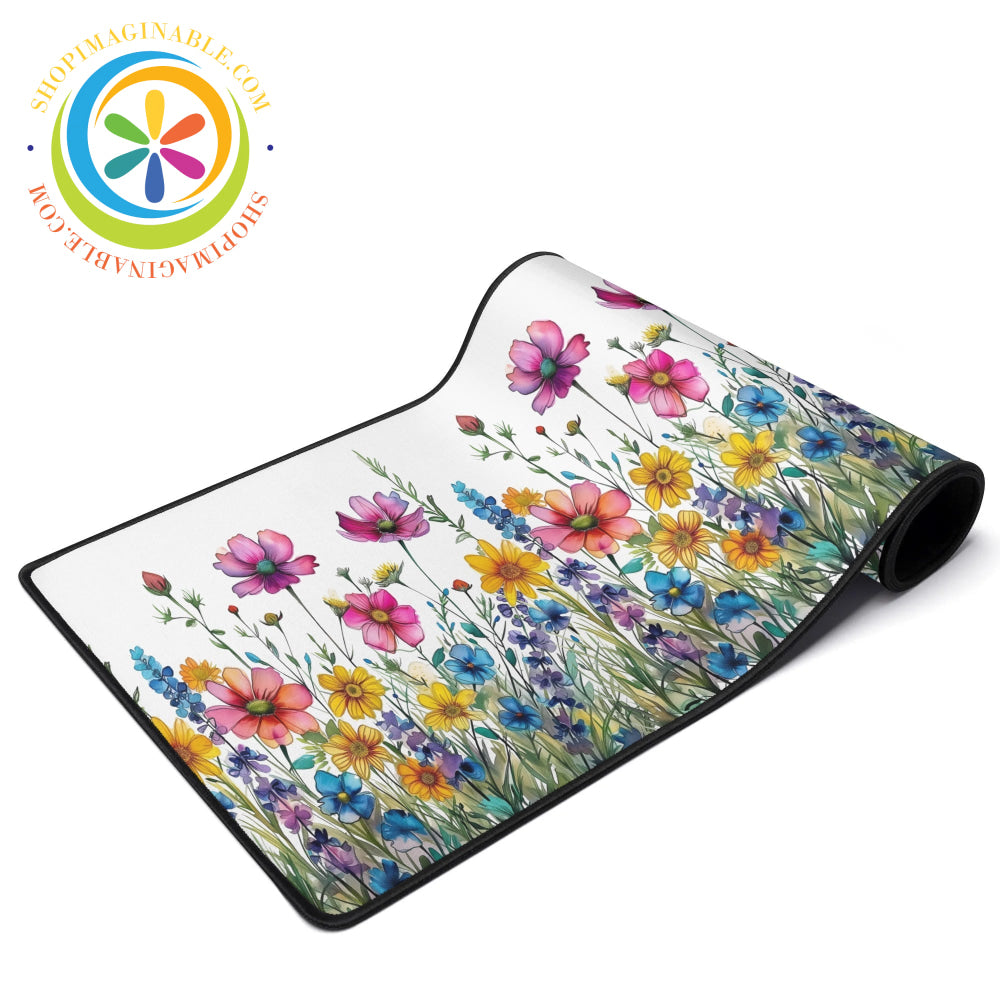 Garden Floral Large Gaming Mouse Pad