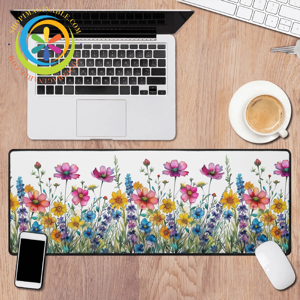 Garden Floral Large Gaming Mouse Pad