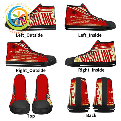 Gasoline High Top Canvas Shoes