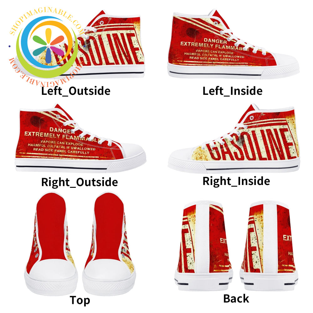 Gasoline High Top Canvas Shoes