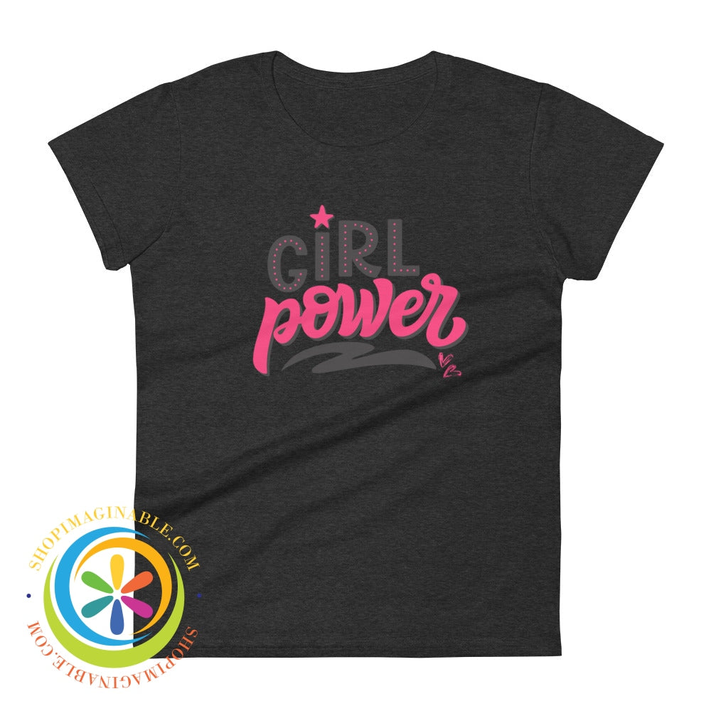 Girl Power Womens Short Sleeve T-Shirt Heather Dark Grey / S T-Shirt
