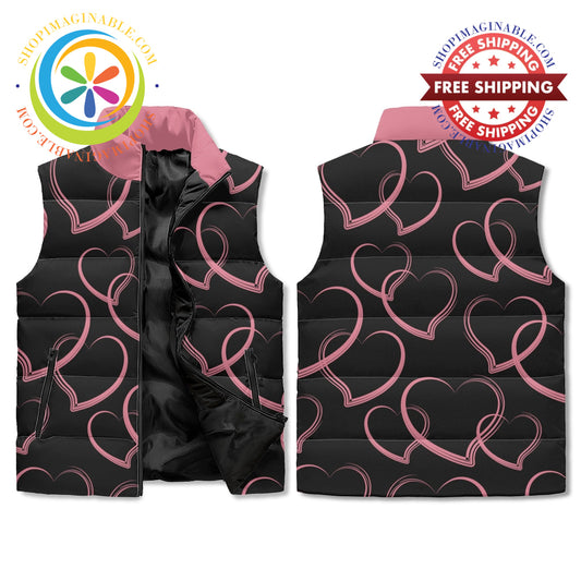 Glorious Hearts Puffer Vest M