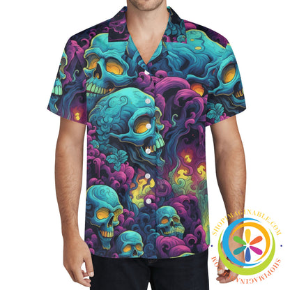 Gothic Skulls Melody Hawaiian Casual Shirt