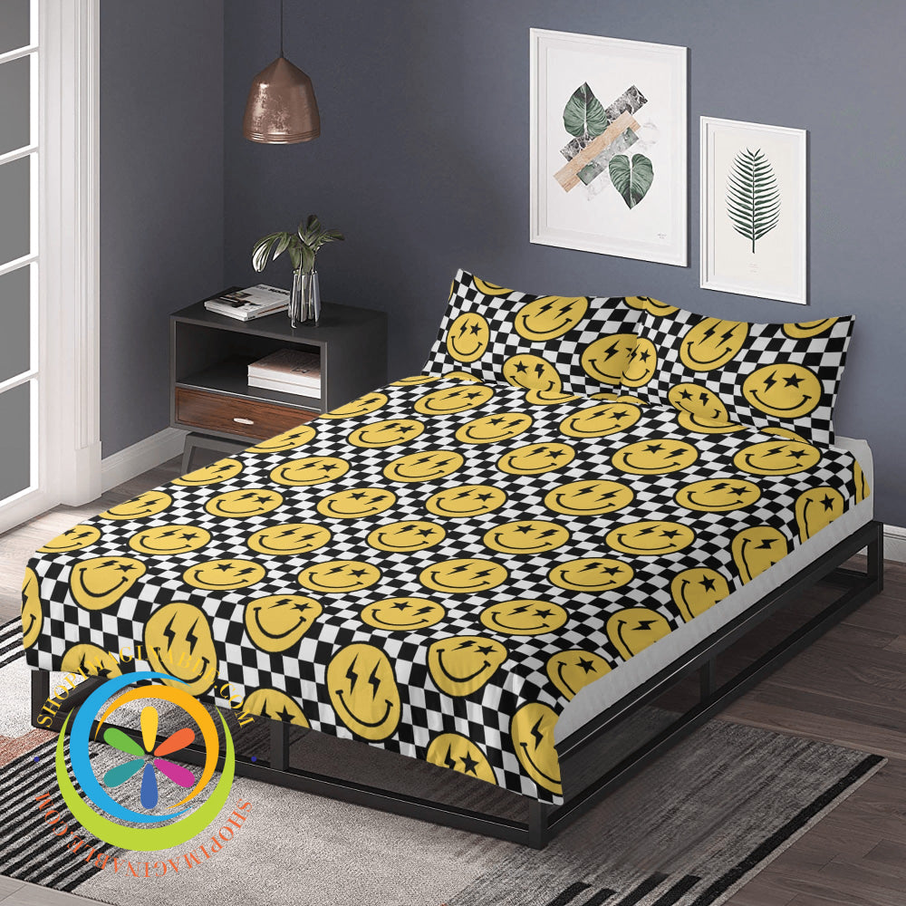 Groovy Happy Face Bedding Set