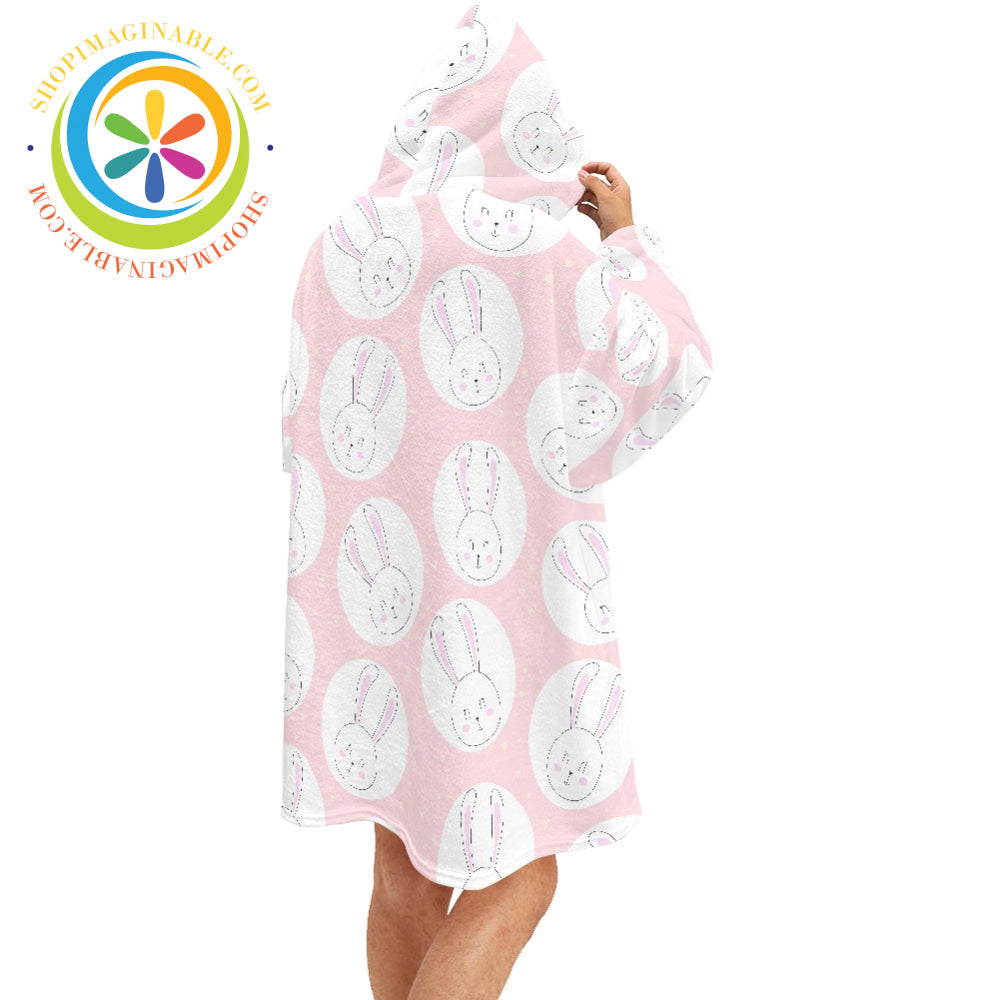 Happy Bunny - Blanket Hoodie white / ONESIZE Blanket Hoodie
