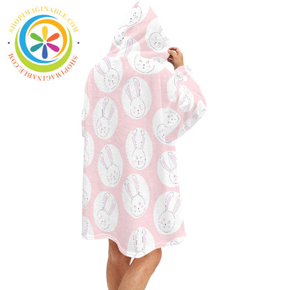Happy Bunny - Blanket Hoodie white / ONESIZE Blanket Hoodie