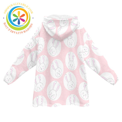 Happy Bunny - Blanket Hoodie white / ONESIZE Blanket Hoodie