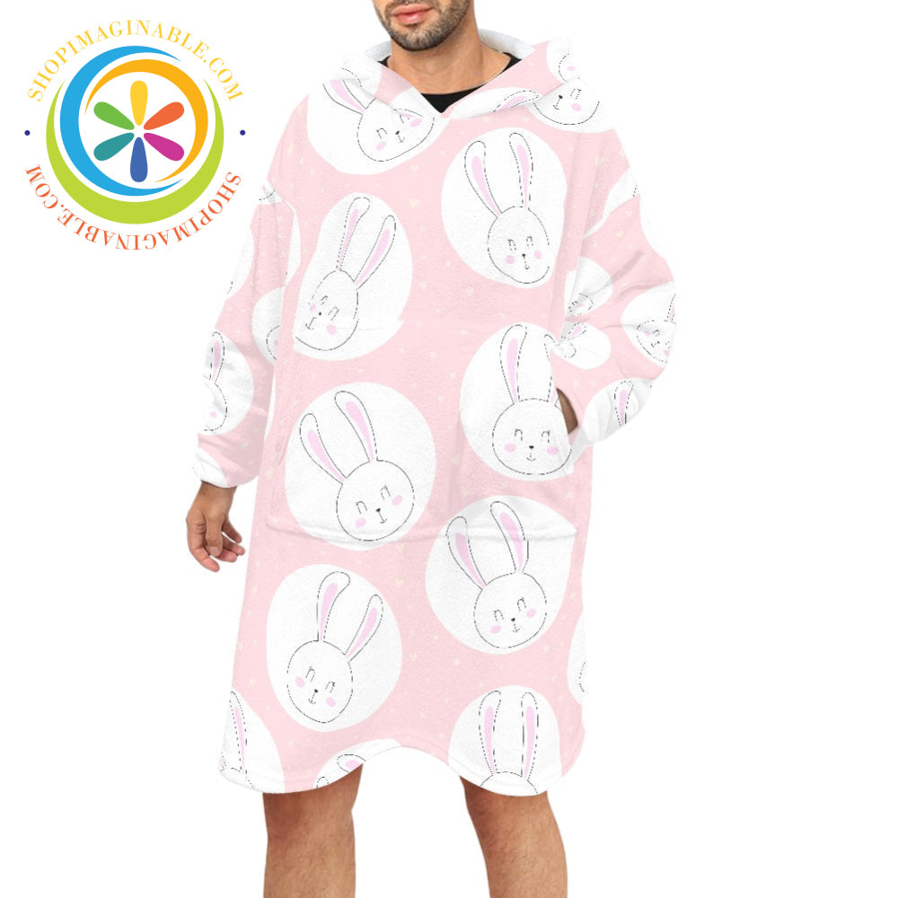 Happy Bunny - Blanket Hoodie white / ONESIZE Blanket Hoodie
