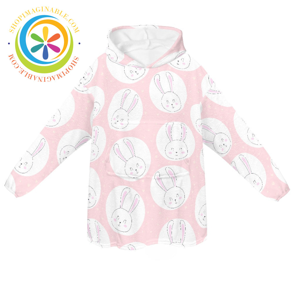 Happy Bunny - Blanket Hoodie white / ONESIZE Blanket Hoodie