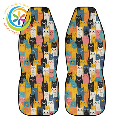 Happy Cats Cloth Car Seat Covers-ShopImaginable.com