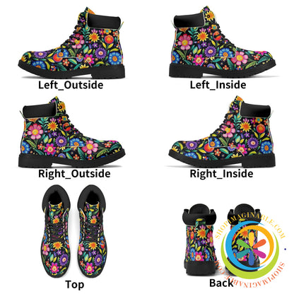 Happy Floral Womens Boots Boots