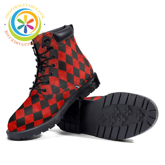 Harlequin Diamond - Leather Martin Boots