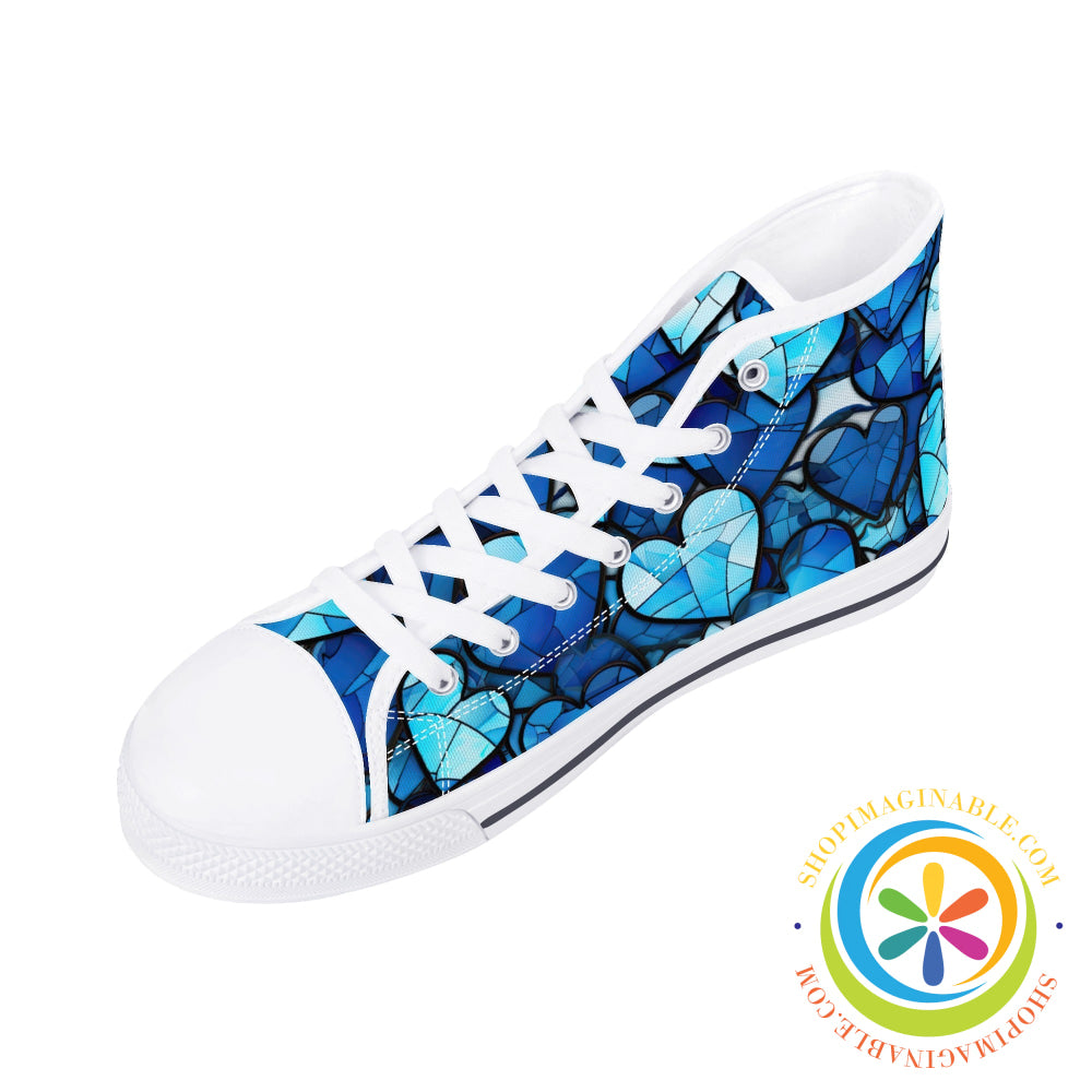 Heart Of Glass Ladies High Top Canvas Shoes