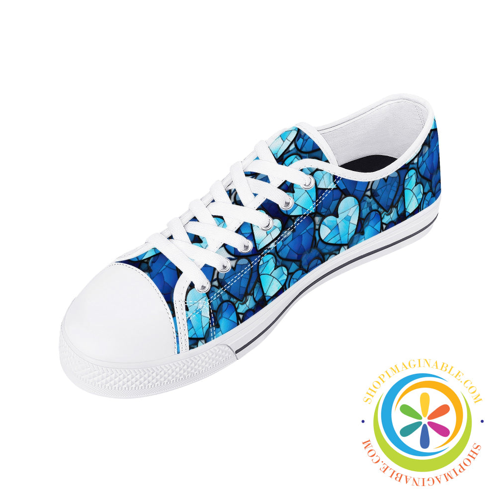 Heart Of Glass Ladies Low Top Canvas Shoes