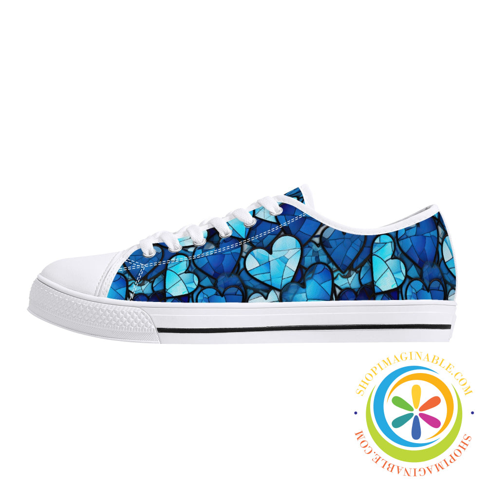 Heart Of Glass Ladies Low Top Canvas Shoes