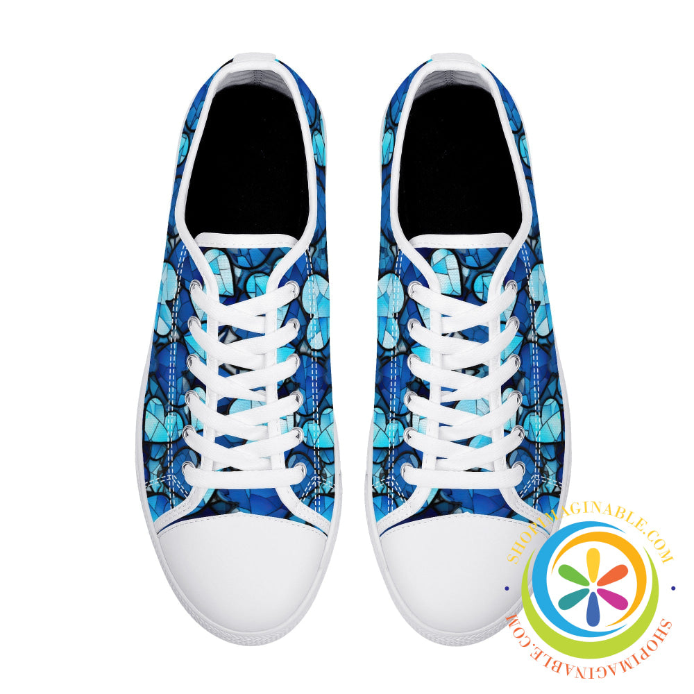 Heart Of Glass Ladies Low Top Canvas Shoes