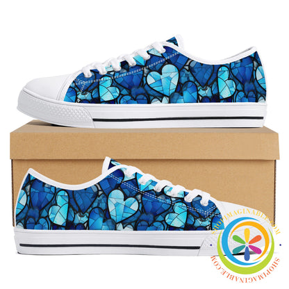 Heart Of Glass Ladies Low Top Canvas Shoes