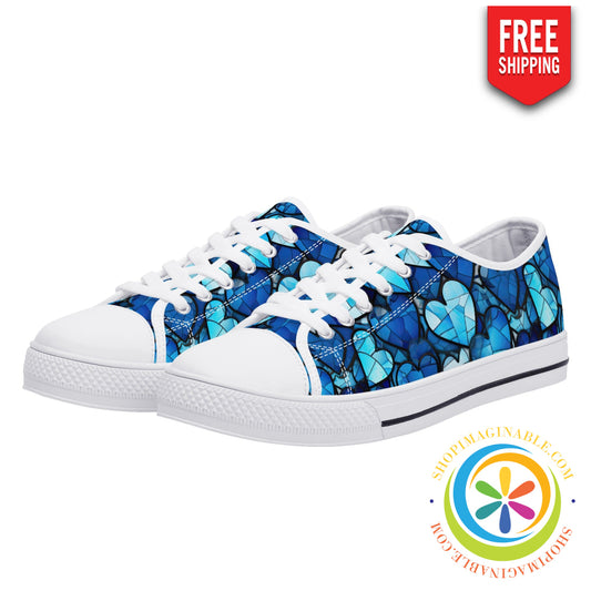 Heart Of Glass Ladies Low Top Canvas Shoes Us12 (Eu44)