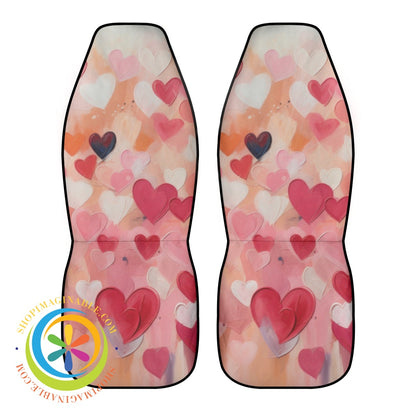 Hearts Galore Cloth Car Seat Covers