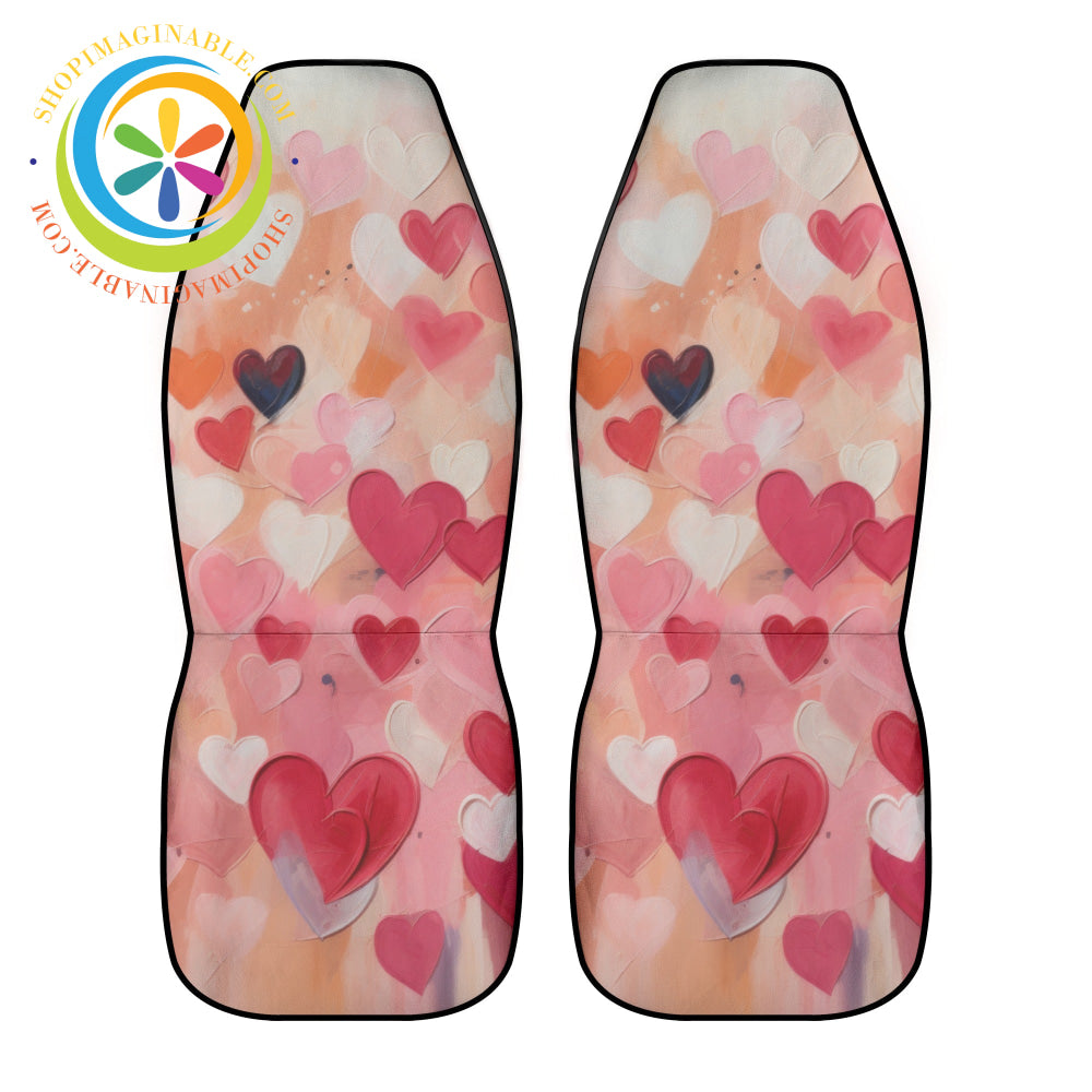 Hearts Galore Cloth Car Seat Covers