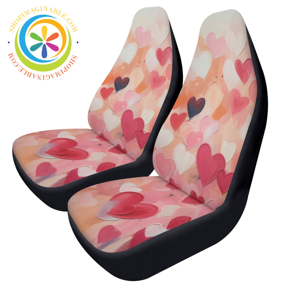 Hearts Galore Cloth Car Seat Covers