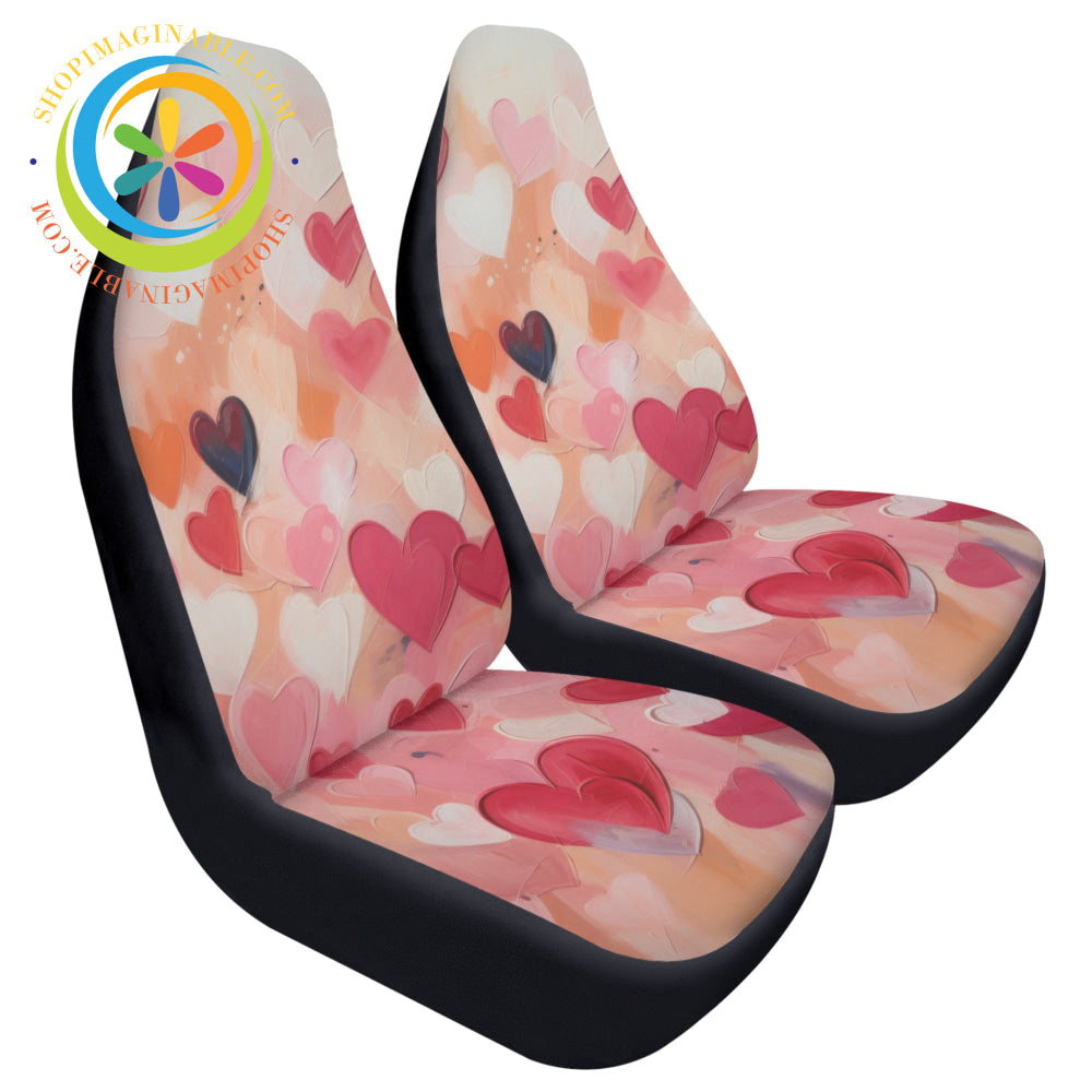 Hearts Galore Cloth Car Seat Covers