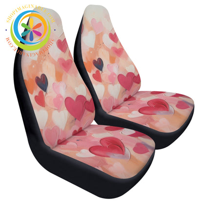 Hearts Galore Cloth Car Seat Covers