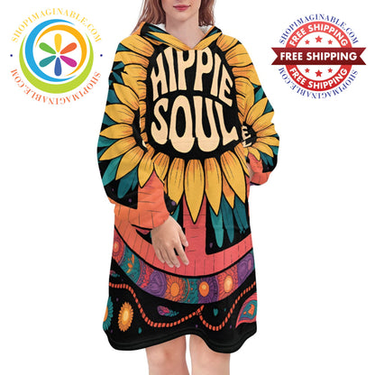 Hippie Soul Blanket Hoodie white / ONESIZE Blanket Hoodie
