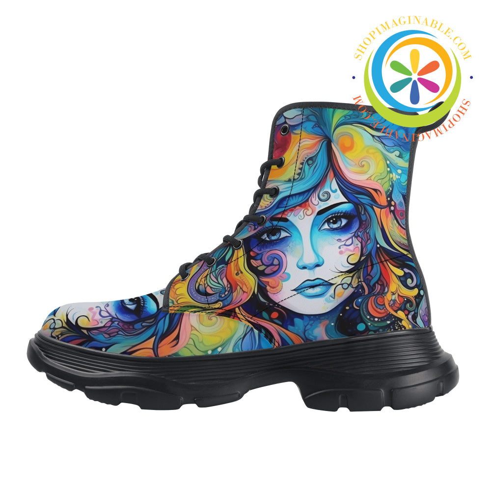 Hippy Psychedelic Chunky Boots Us5.5 (Eu36) / 2