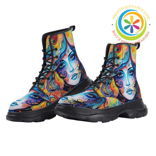 Hippy Psychedelic Chunky Boots Us5 (Eu38) / 1