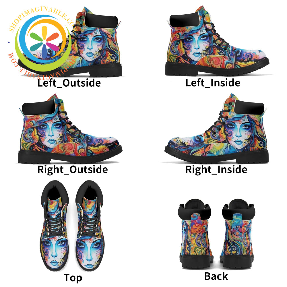 Hippy Psychedelic Womens Boots