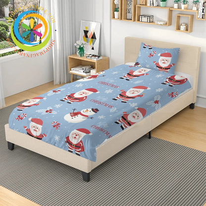 Holiday Santa 3 Pc Bedding Set