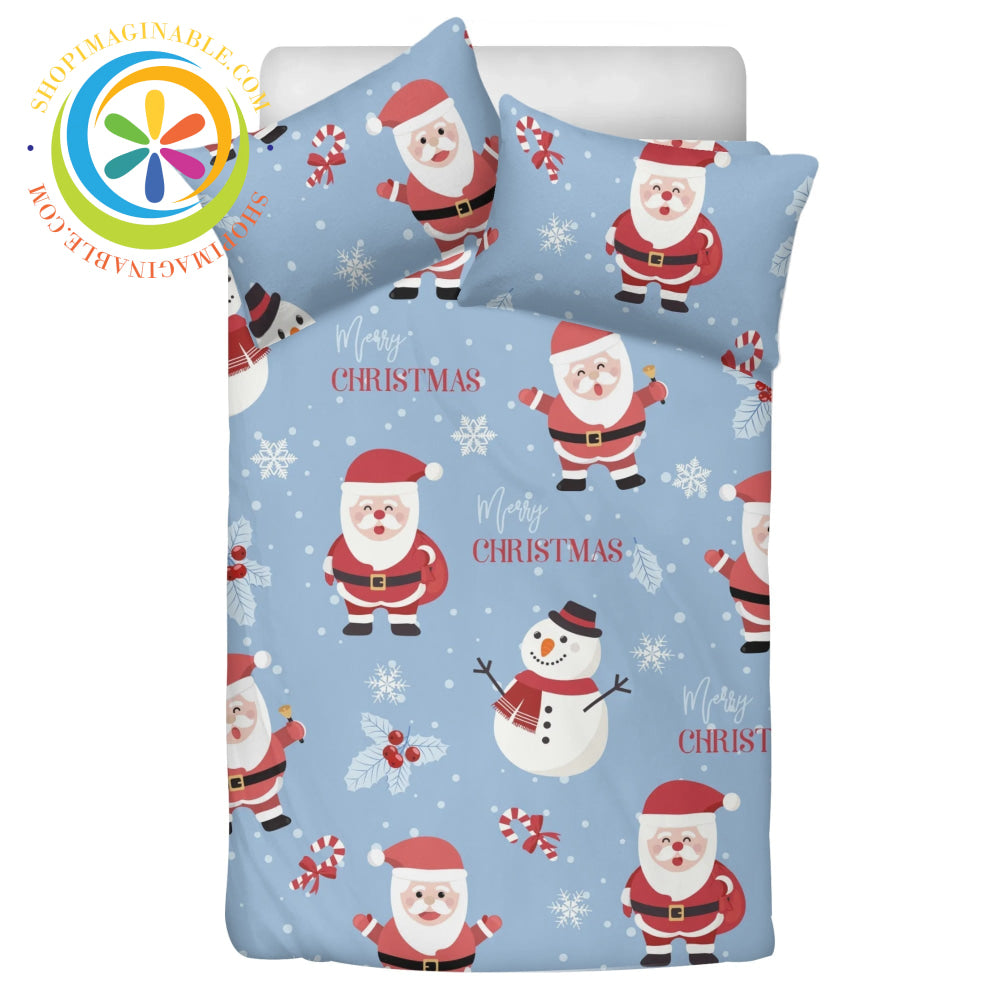 Holiday Santa 3 Pc Bedding Set