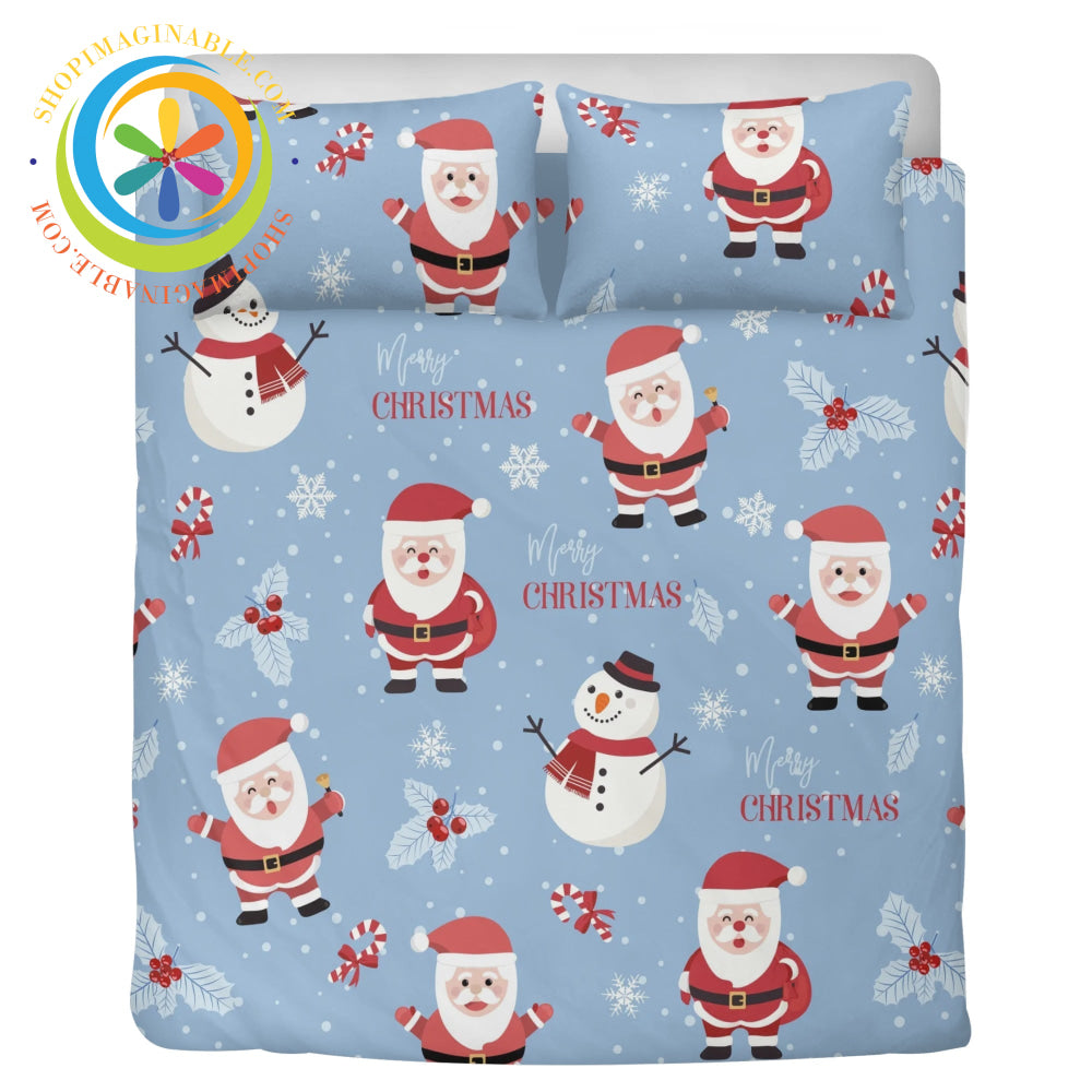 Holiday Santa 3 Pc Bedding Set