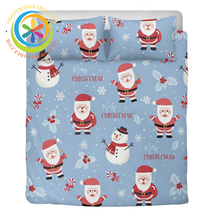 Holiday Santa 3 Pc Bedding Set