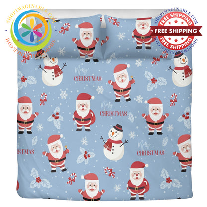 Holiday Santa 3 Pc Bedding Set Us Twin