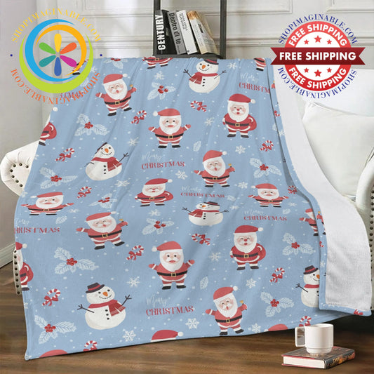 Holiday Santa Soft Premium Fleece Blanket Xs