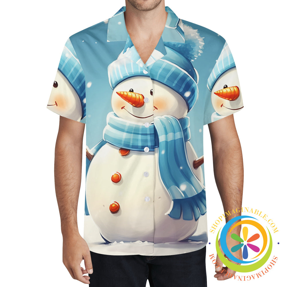 Holiday Snowman Hawaiian Casual Shirt