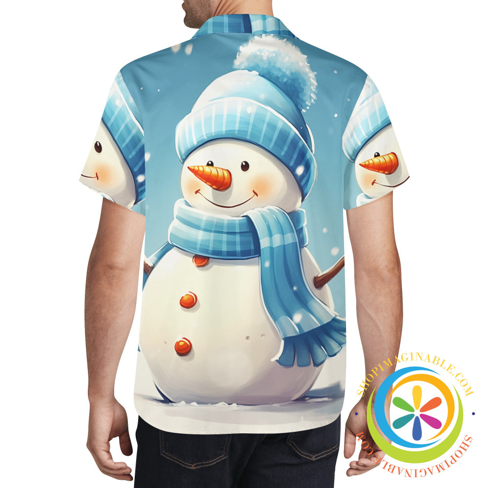 Holiday Snowman Hawaiian Casual Shirt