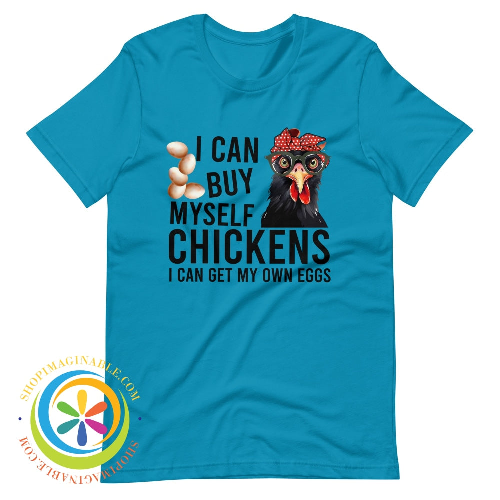 I Can Buy Myself My Own Chickens...womens T-Shirt Aqua / S