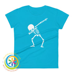 Incredible Dabbing Skeleton Ladies T-Shirt Caribbean Blue / S T-Shirt