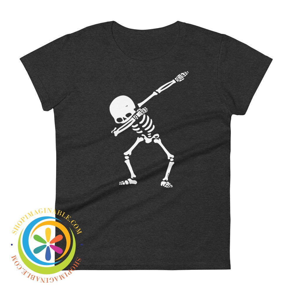 Incredible Dabbing Skeleton Ladies T-Shirt Heather Dark Grey / S T-Shirt