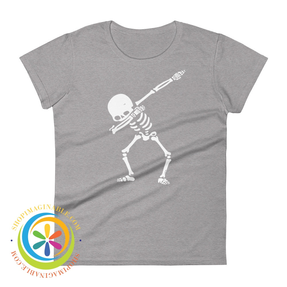 Incredible Dabbing Skeleton Ladies T-Shirt Heather Grey / S T-Shirt