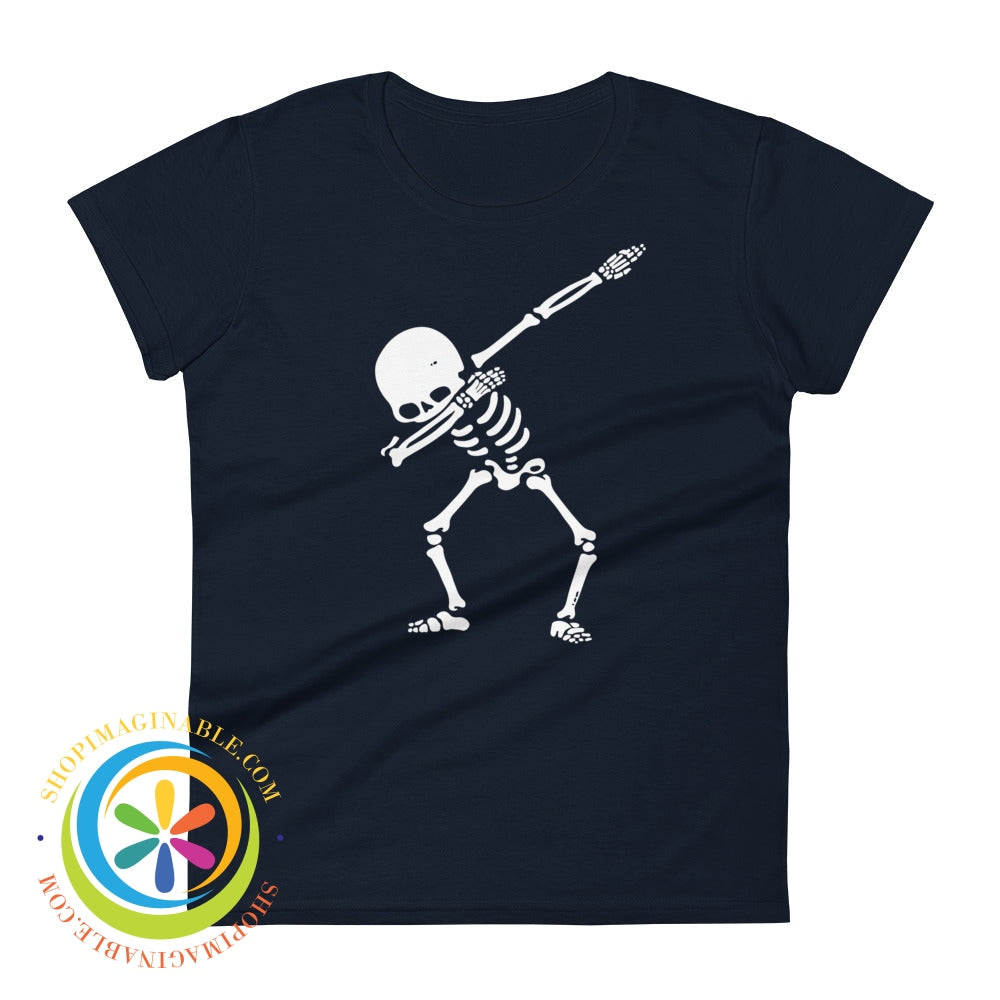 Incredible Dabbing Skeleton Ladies T-Shirt Navy / S T-Shirt