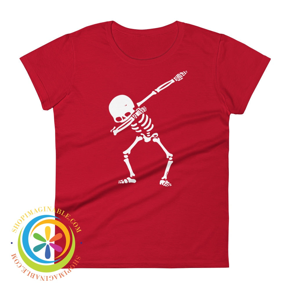 Incredible Dabbing Skeleton Ladies T-Shirt True Red / S T-Shirt