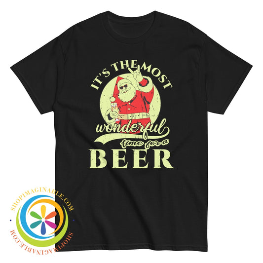 Its The Most Wonderful Time For Beer Unisex T- Shirt Black / S T-Shirt