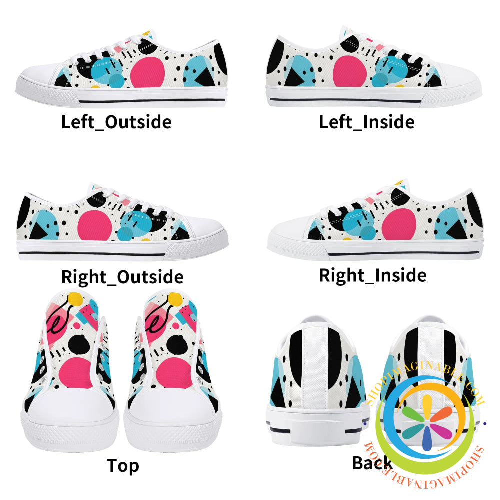 Joy Abstract Ladies Low Top Canvas Shoes