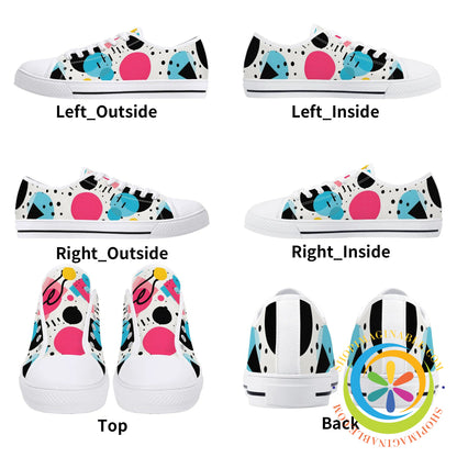 Joy Abstract Ladies Low Top Canvas Shoes