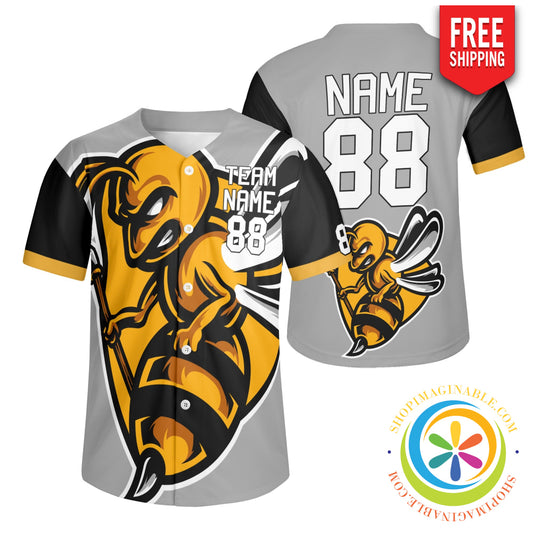 Killer Bees Unisex Baseball Jersey S